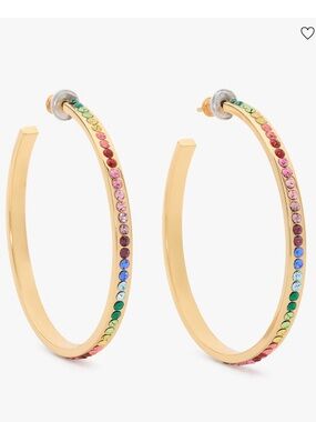 $129 Kate Spade ♠️ Ring It Up Hoops Gold Tone NWT